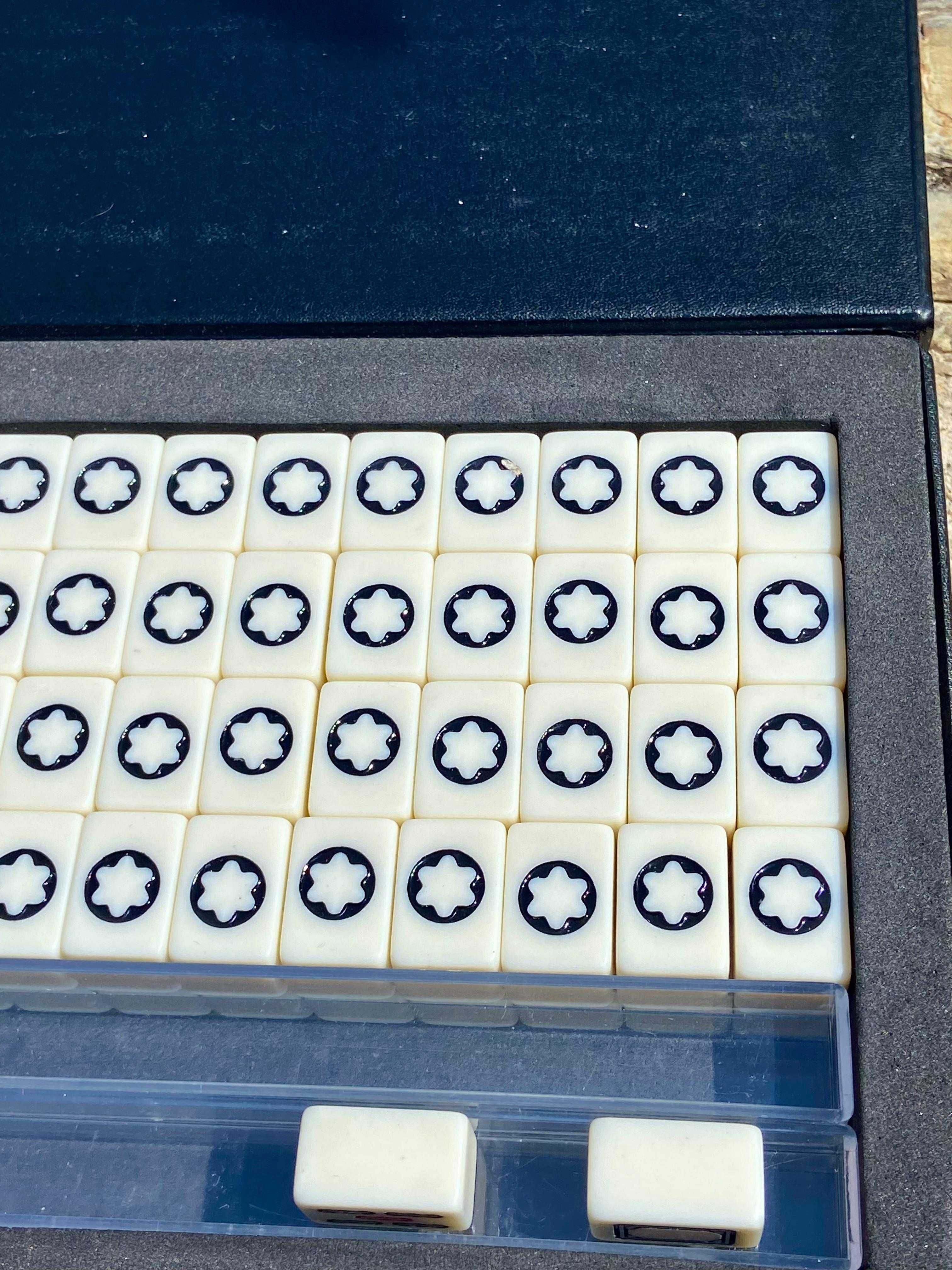 Jogo Mahjong Montblanc Com Caixa Exterior e Dados