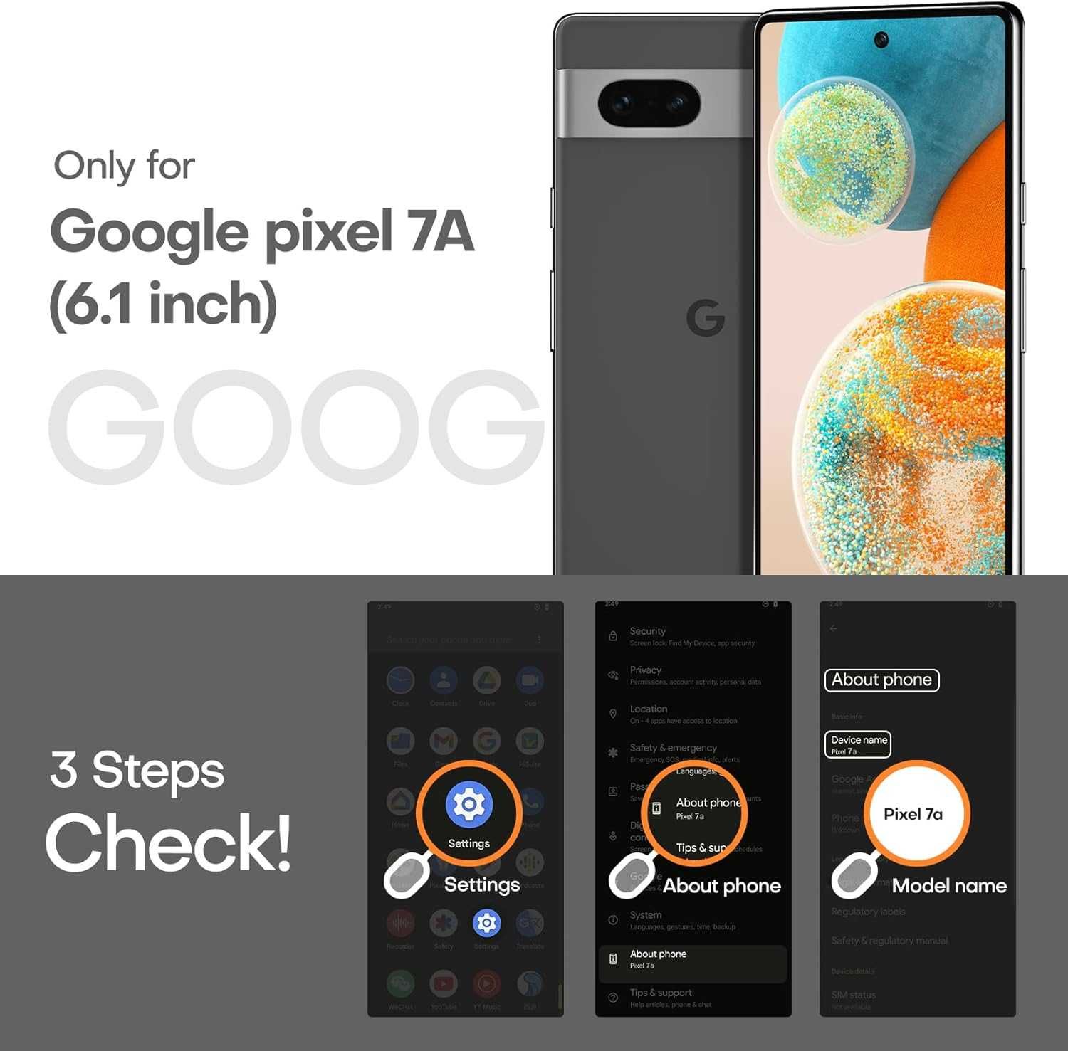Tocol etui Google Pixel 7A pancerne półmatowe zielone 2x szkło na LCD