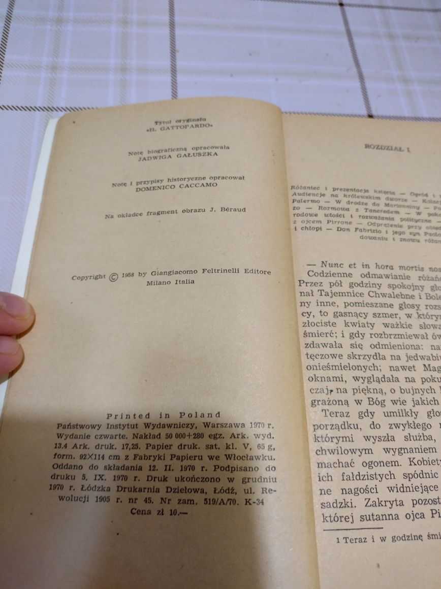 Książka: Lampart. Autor: Giuseppe Tomasi di Lampedusa.