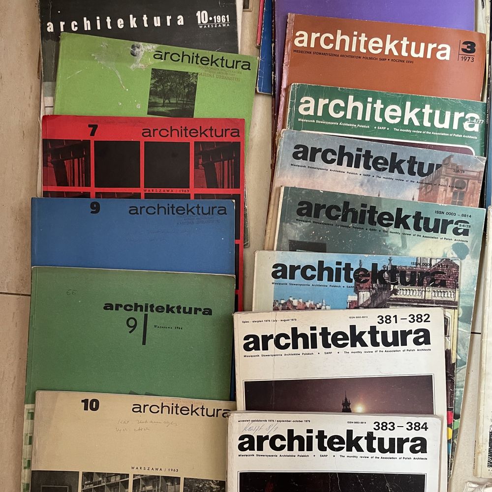 Magazyn czasopismo Architektura SARP stowarzyszenie prl lata 50-80 te