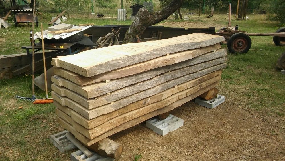 Sprzedam dębowe bale, grubość 70mm, 8 sztuk