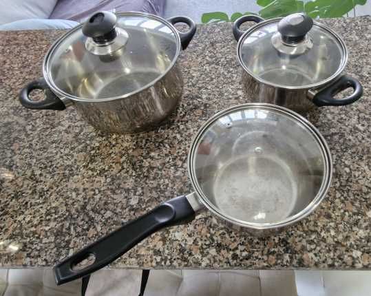 Trem de Cozinha Kasa + Frigideira + Cafeteira Italiana + Chaleira