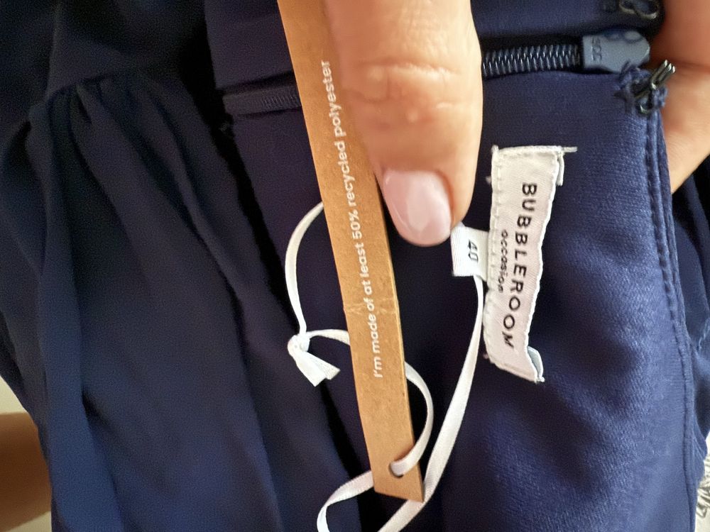 Gtanatowa długa maxi sukienka, na wesele/ ślub/ chrzciny/ komunie