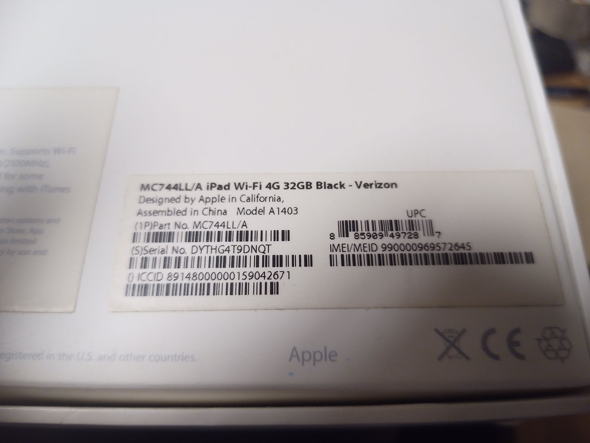 iPad wifi 4g 32gb