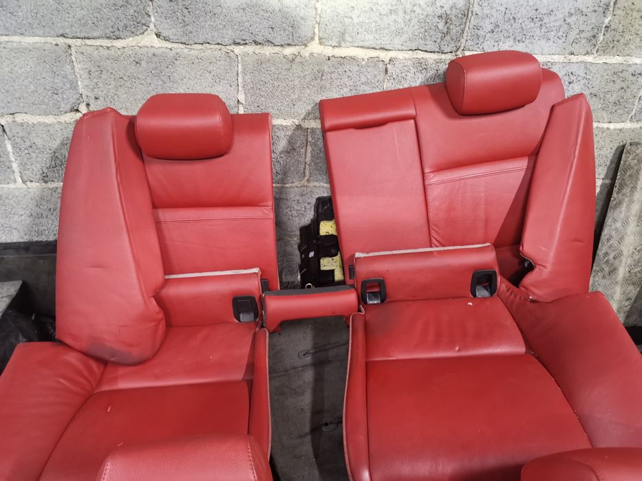 BMW E92 fotele czerwona skóra + boczki