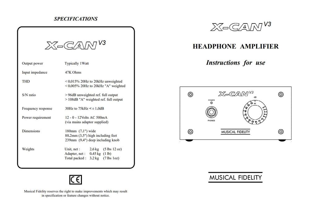 Musical Fidelity X-CAN V3 lampowy wzmacniacz słuchawkowy