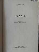 książka - RYWALE - autor John Wain - 1961 r.