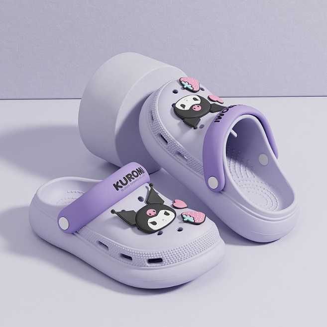 Детские пляжные кроксы Kuromi Куроми и Hello Kitty для Девочки 29-32 р