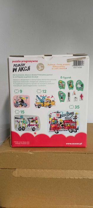 CzuCzu pojazdy w akcji. Puzzle progresywne.
