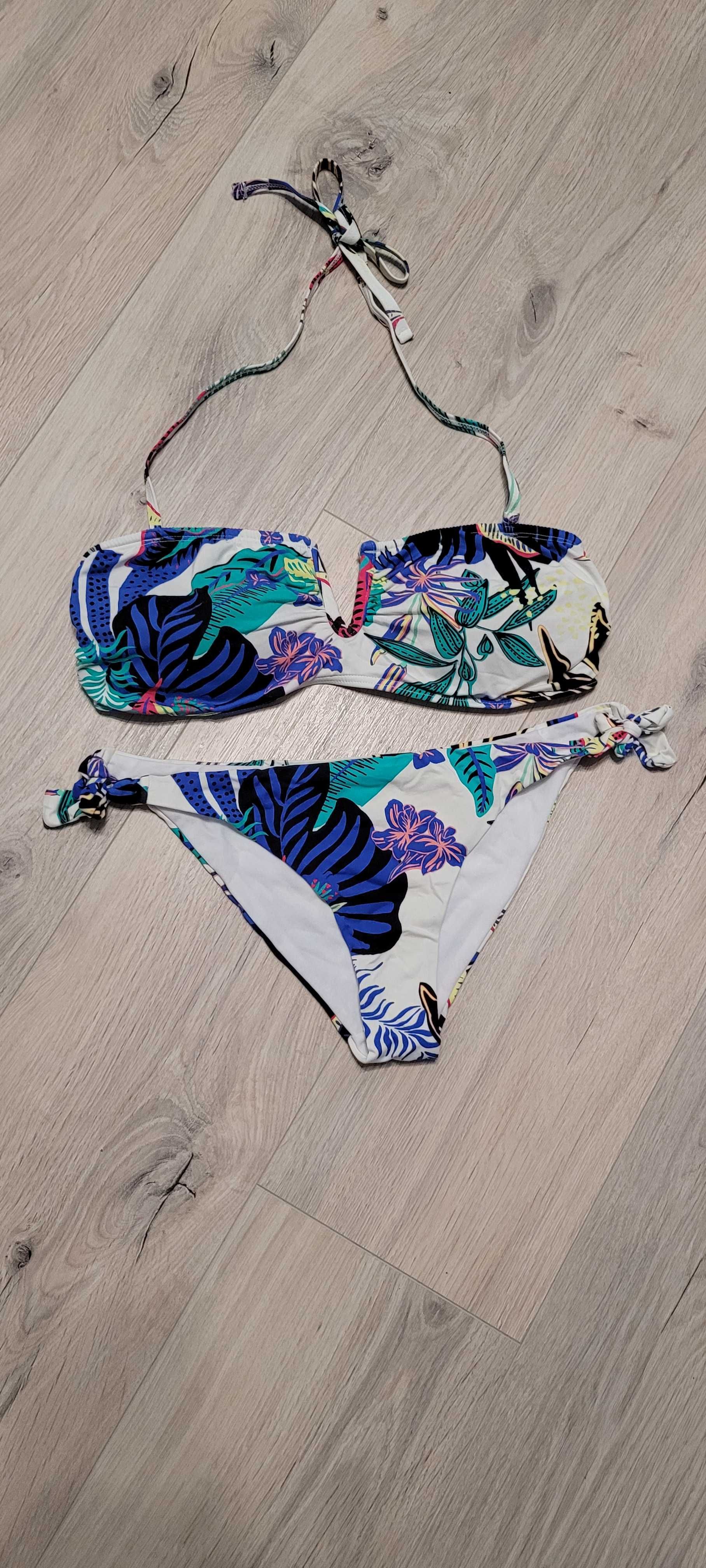 Kostium kąpielowy, bikini w kwiaty, Only!