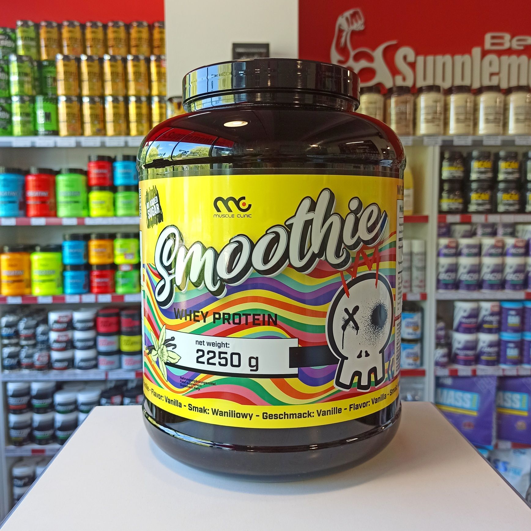 Muscle Clinic Smoothie Whey 2250g Słodkie Białko WPC 86% Białka BANAN
