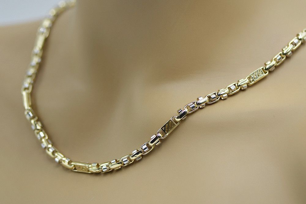 Złoty łańcuszek 14k 585 włoski Nowy model cc100yw żółte białe złoto/W