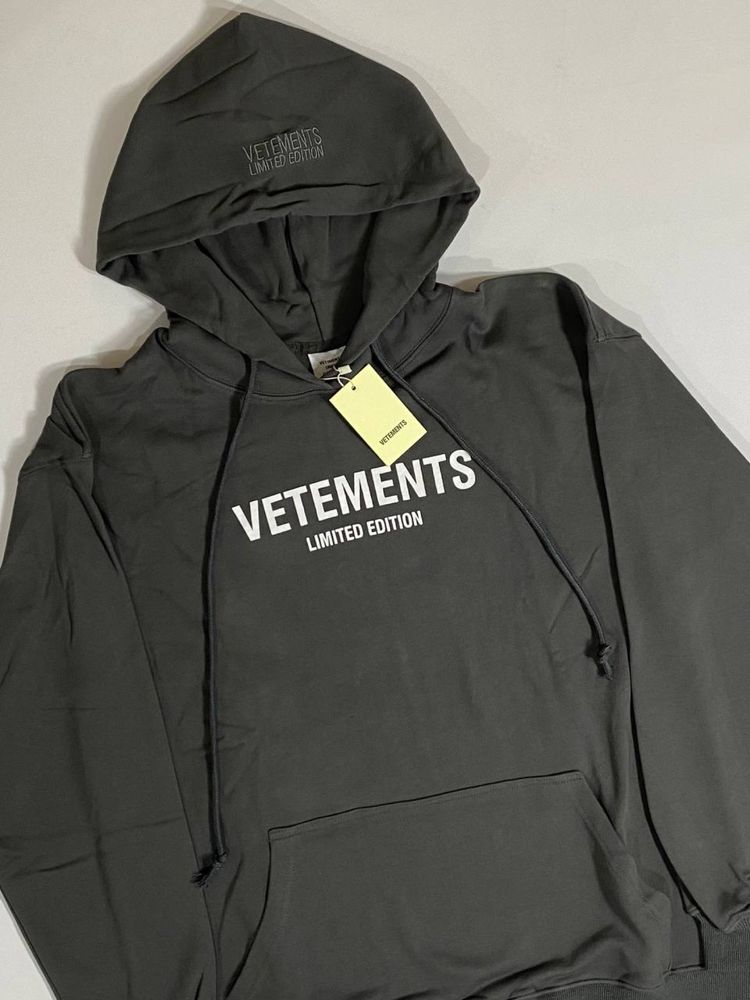 худи Vetements Logo Limited Edition grey hoodie