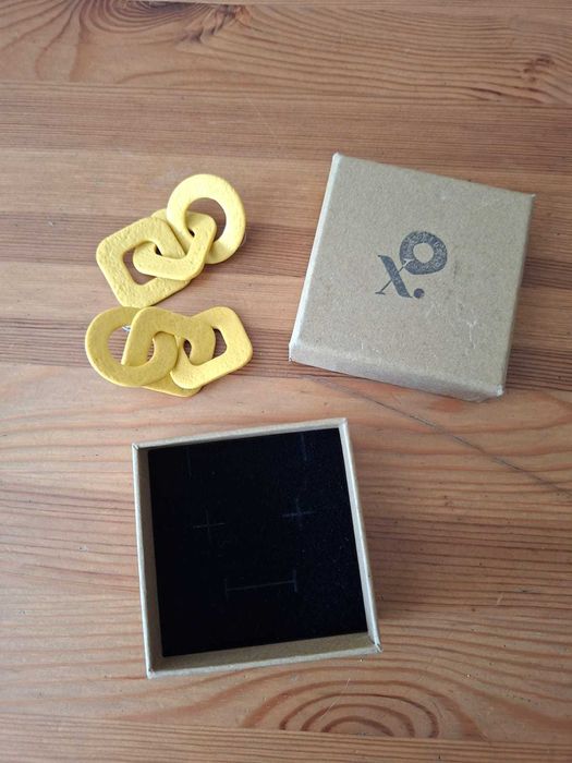 Brincos Originais Artesanais em amarelo, a estrear! únicos, com caixa