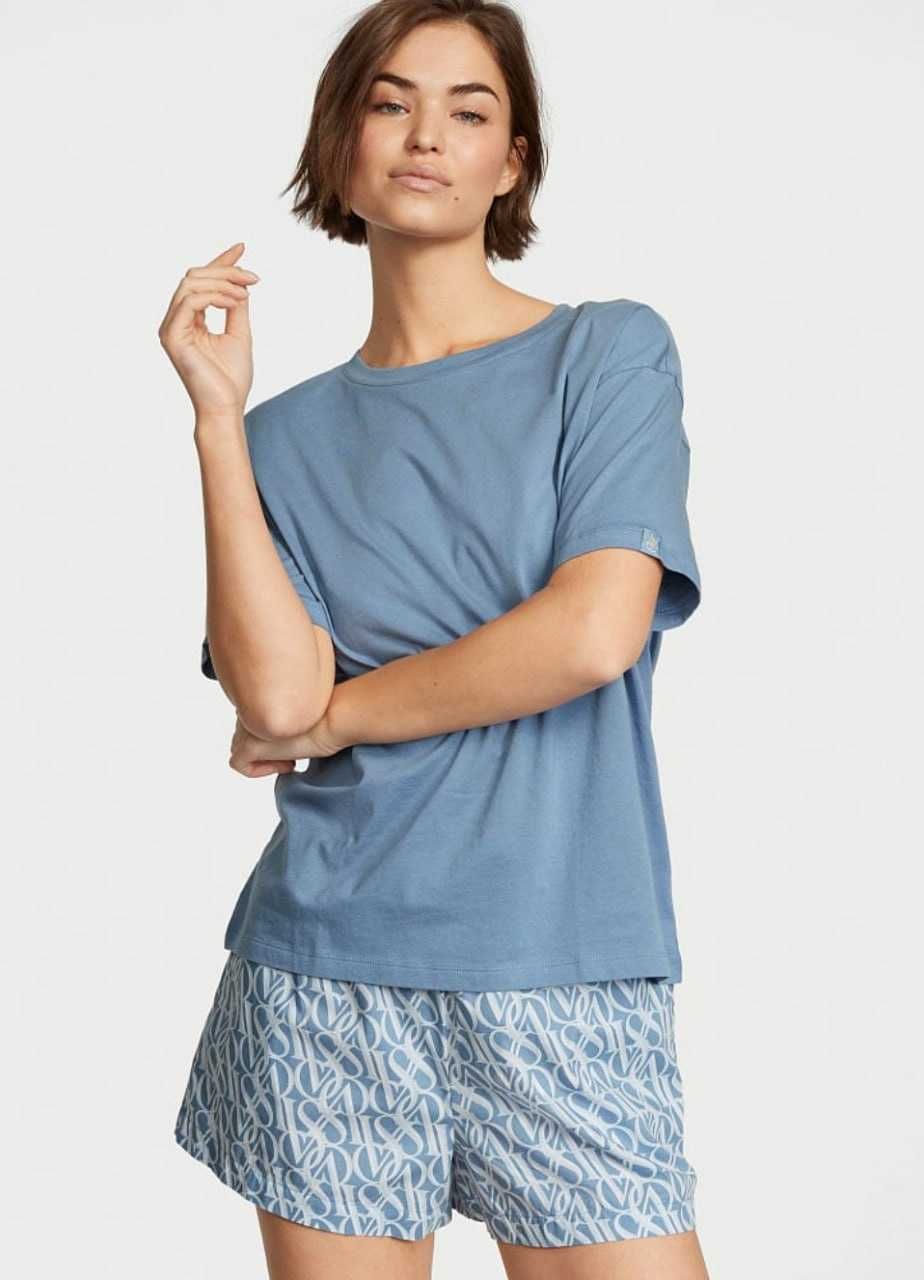 Бавовняна піжама Short Knit Tee-jama Set Victoria’s Secret