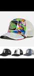 Kolorowa biała żaba czapka z daszkiem bejsbolówka dżokejka unisex cap