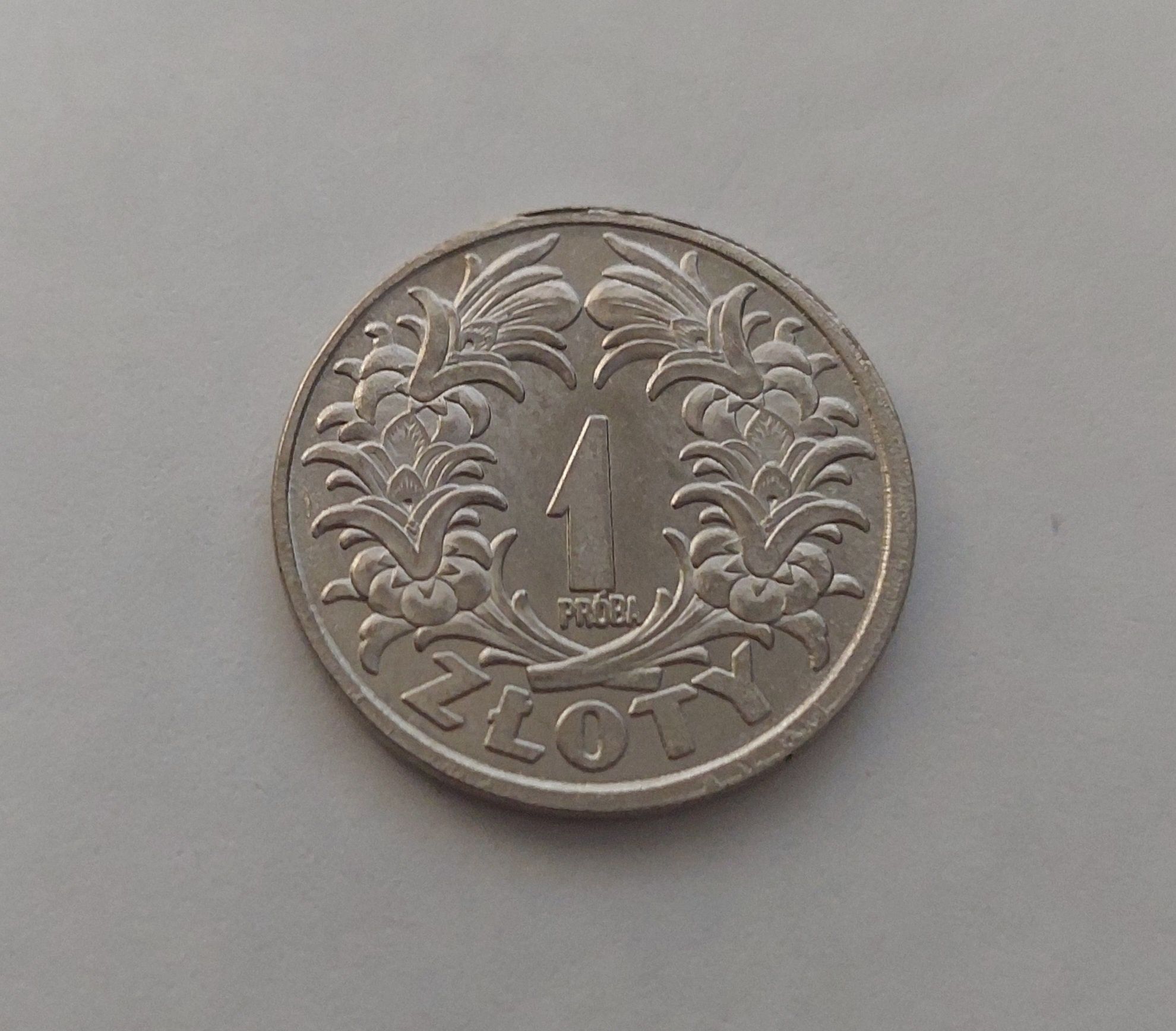 Piękna moneta 1 złoty 1929 próba kopia