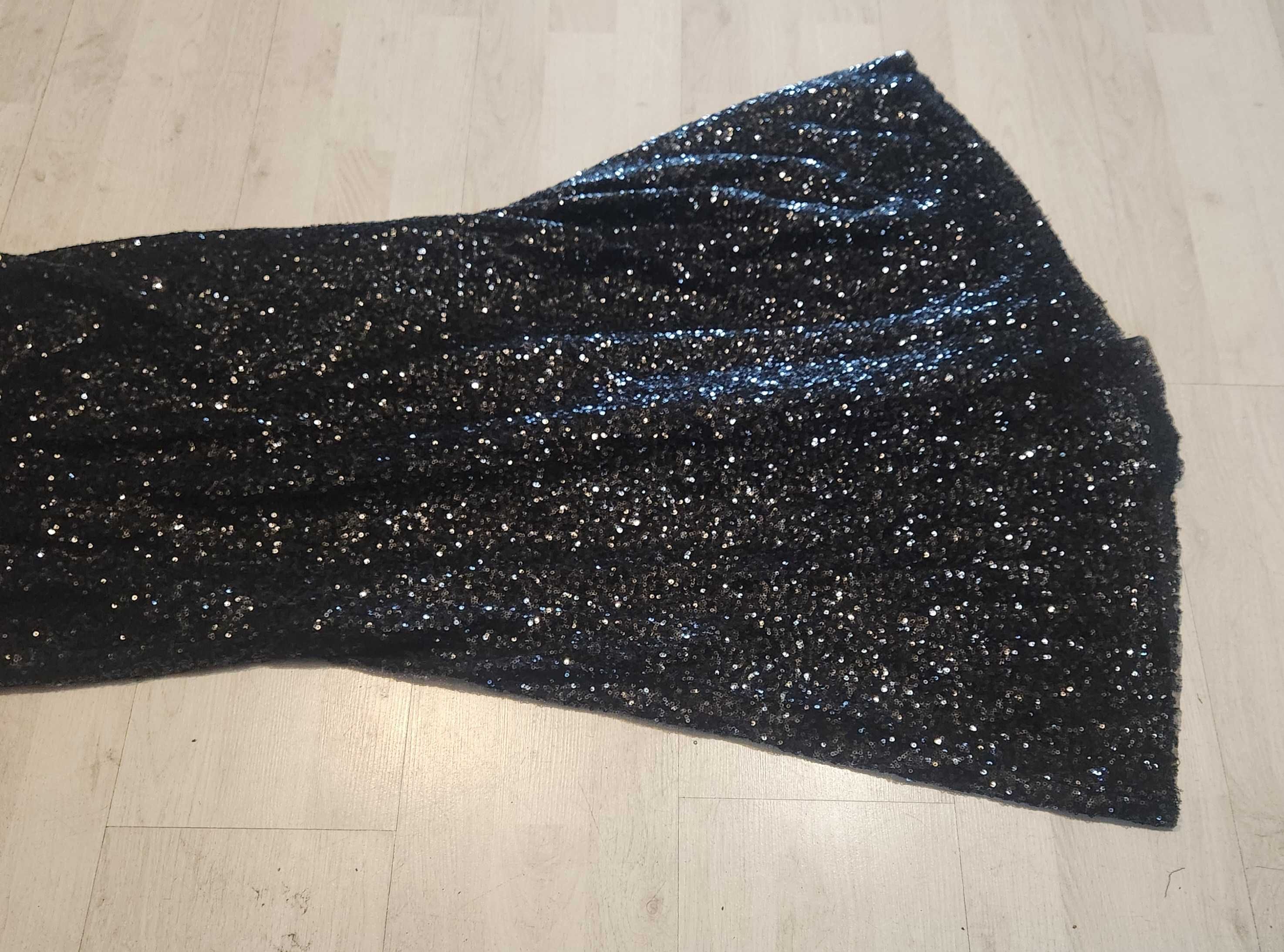 S M strój sukienka lata 20 lata 30 estradowa cekiny lama nr 2302