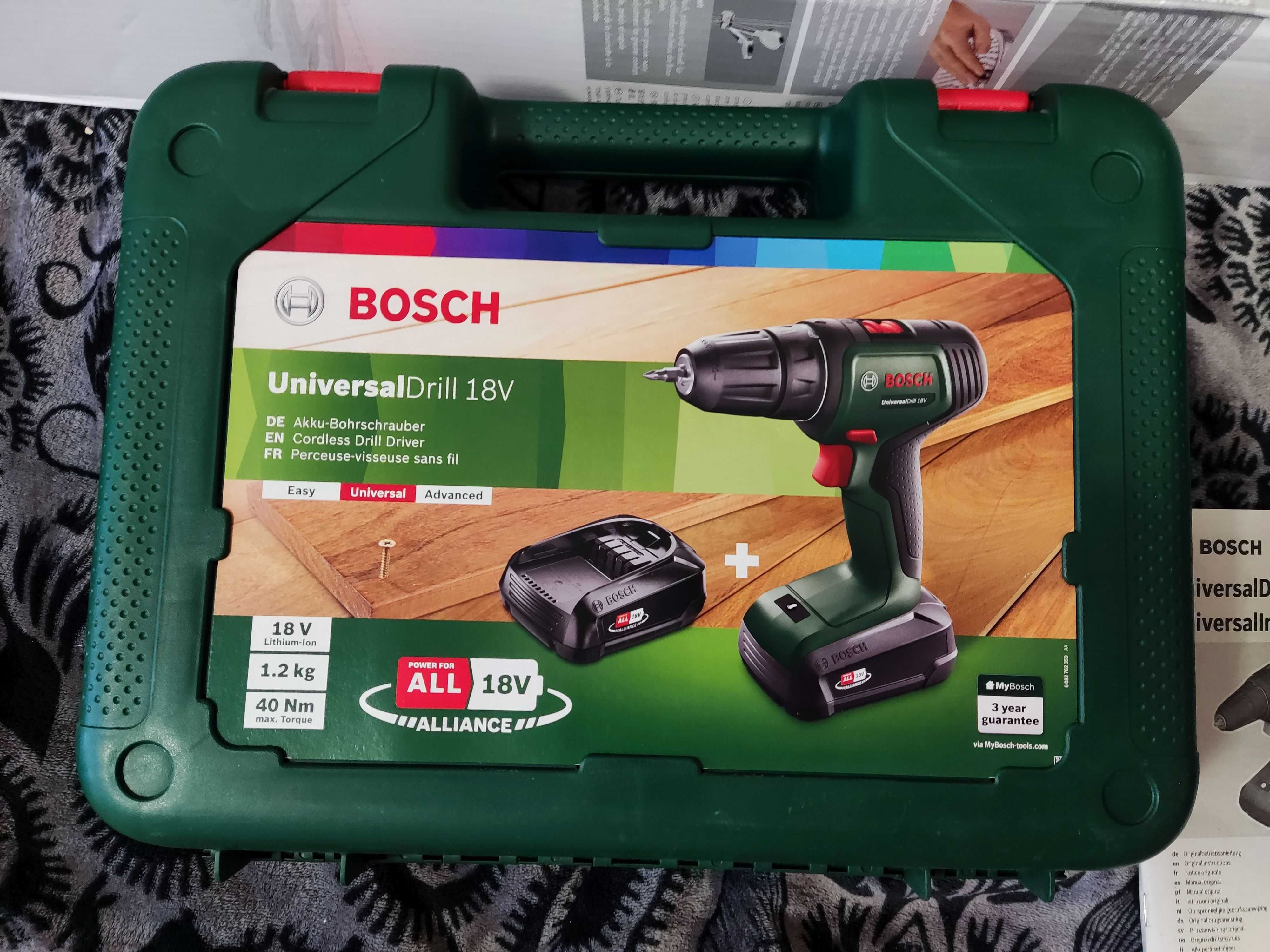 Wiertarko-wkrętarka Bosch UniversalDrill 18 akumulatorowa