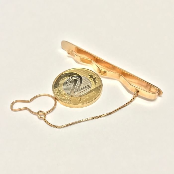 Złota SPINKA do krawata 14K cudowna GUSTOWNA 53mm