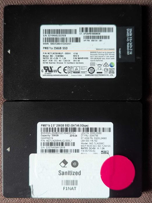 Samsung SM883/SM863a 240-480gb MLC Enterprise !