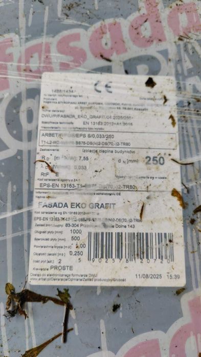 Styropian fasadowy Eco Grafit - 25 cm lambda 0,033 6 paczek