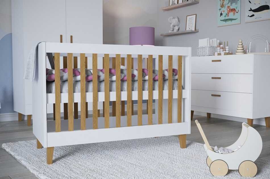 Zestaw niemowlęcy CuBi - łóżeczko / szafa / komoda