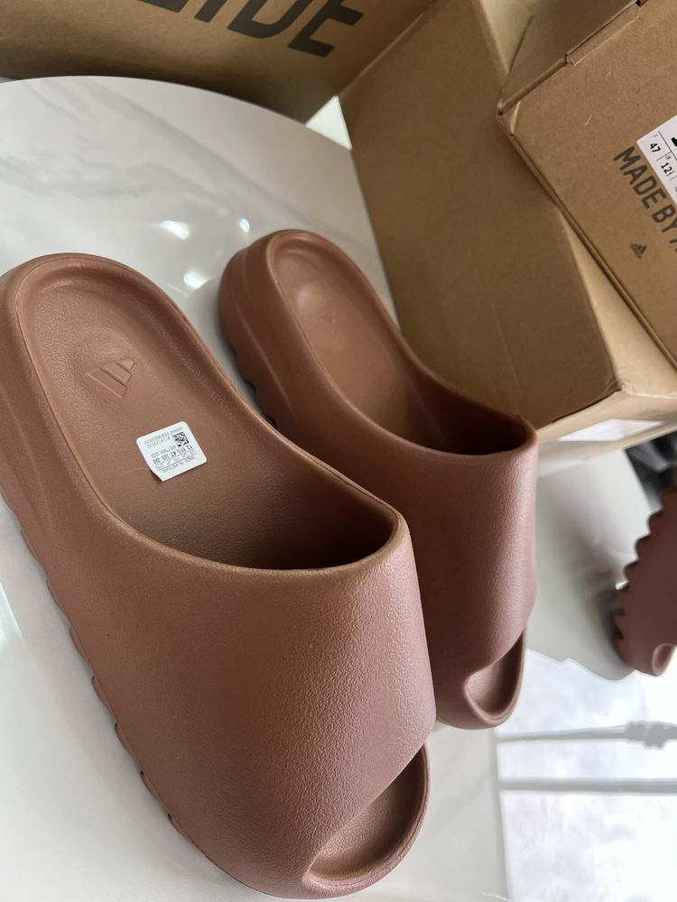 Тапочки Adidas Yeezy Slide Flax Brown