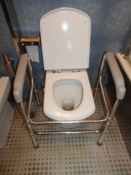 Apoio de braços para sanita com altura regulável