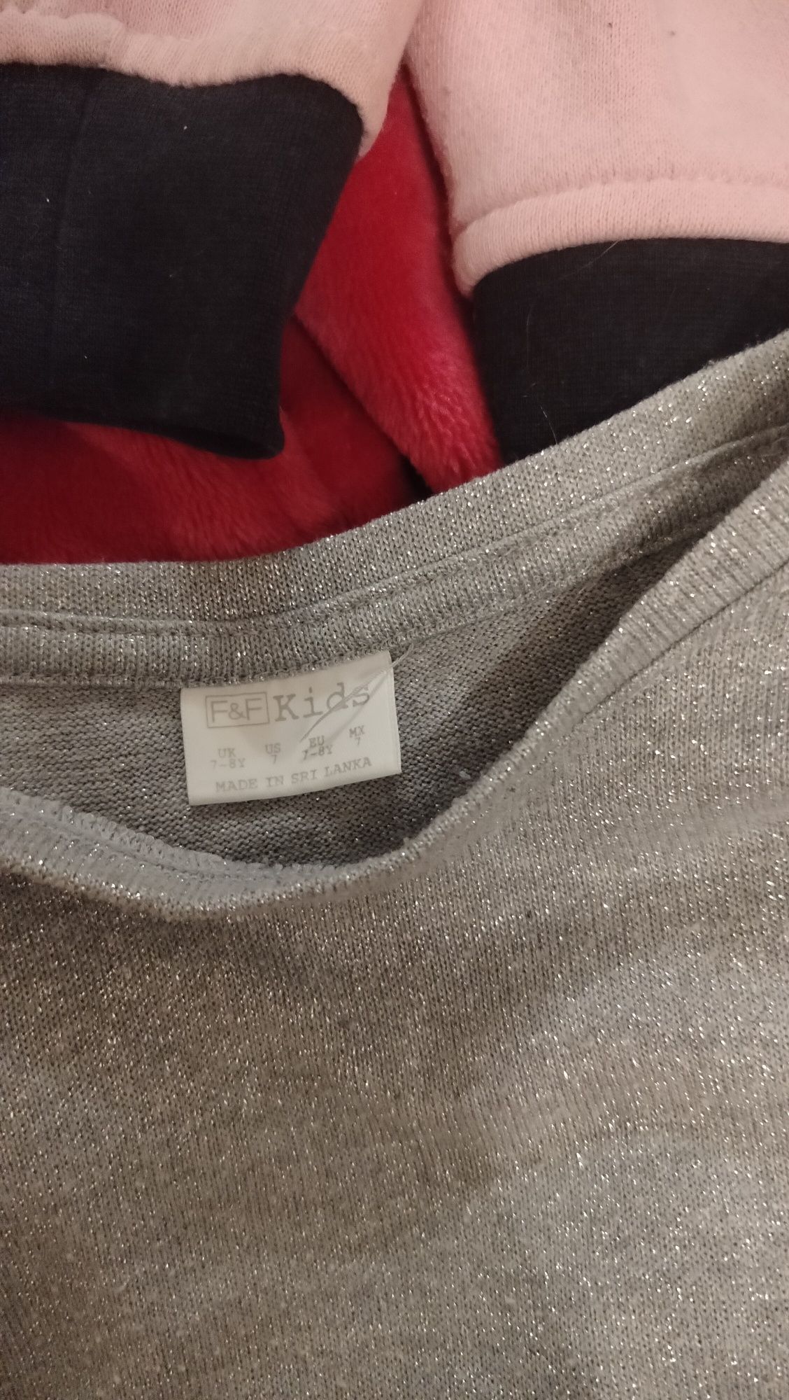 Komplet paka zestaw ubrań dla dziewczynki 116-122 jesień zima bluza sw