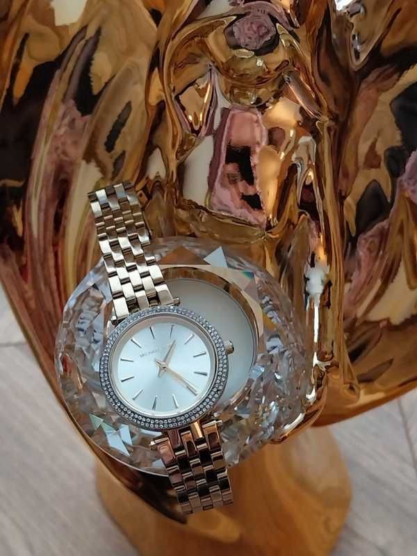 Zegarek Michael Kors oryginalny zdobiony cyrkoniami pozłacany