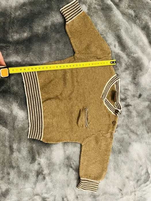 Sweter chłopięcy next elegancki 3-6 miesięcy 68 brązowy