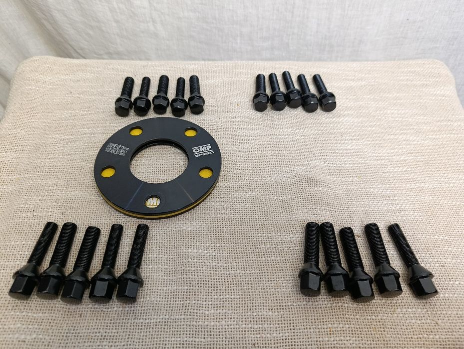 OMP Speed Zestaw Dystansów 5mm 5×110 65,1 M12×1,25/M14×1,5 Czarny Nowy