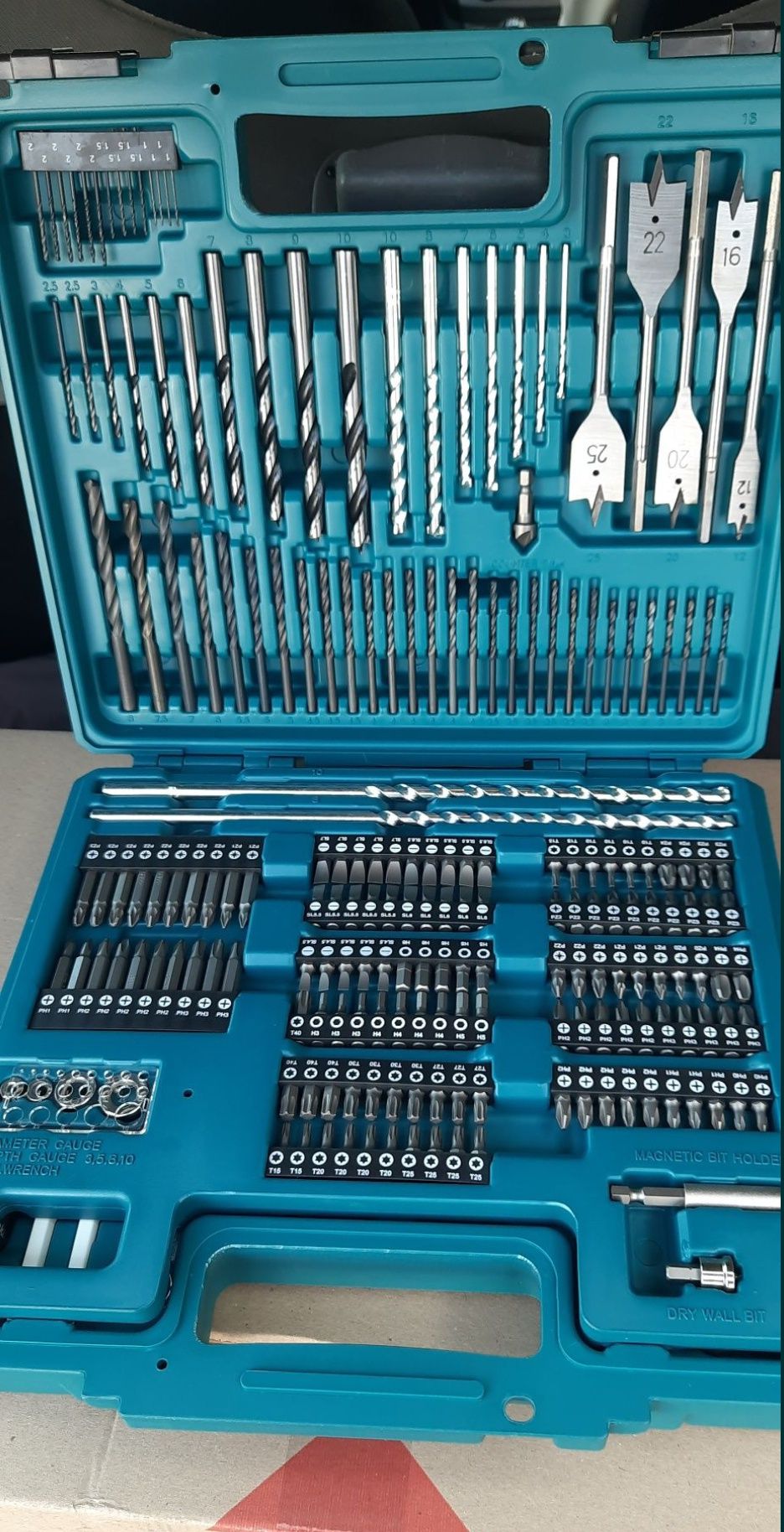 Набір свердл і біт Makita, коронки макіта, набор макіта, Makita 256шт