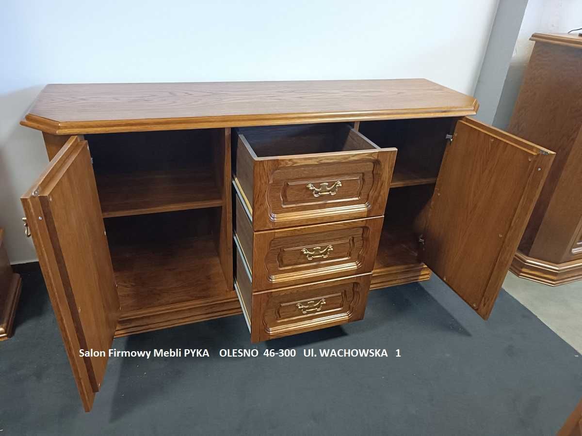 Nowa Komoda 165cm KINGA , Dąb Rustikal, LITE DREWNO = Producent PYKA