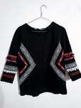 Czarna haftowana bluza damska etno C&A  sweter Basic casual