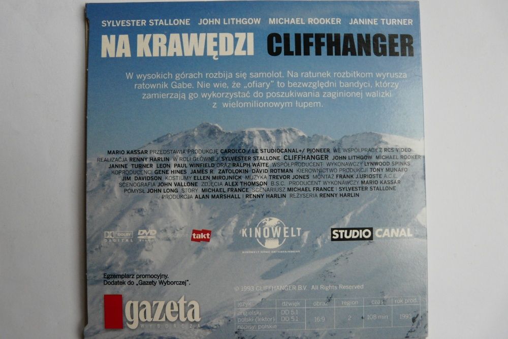 Na krawędzi - Sylvester Stallone - film DVD