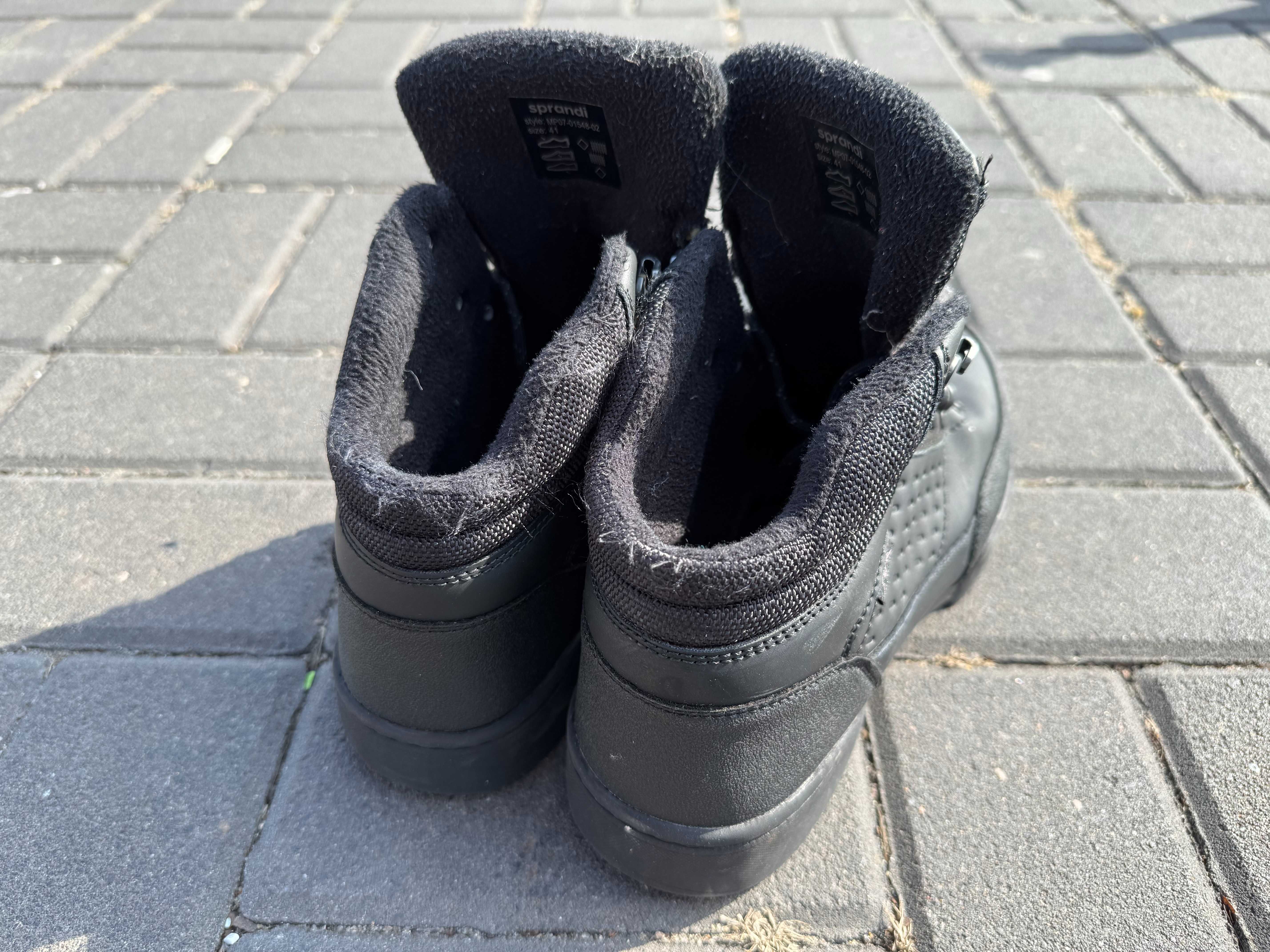 Buty męskie wysokie czarne Sprandi rozmiar 41