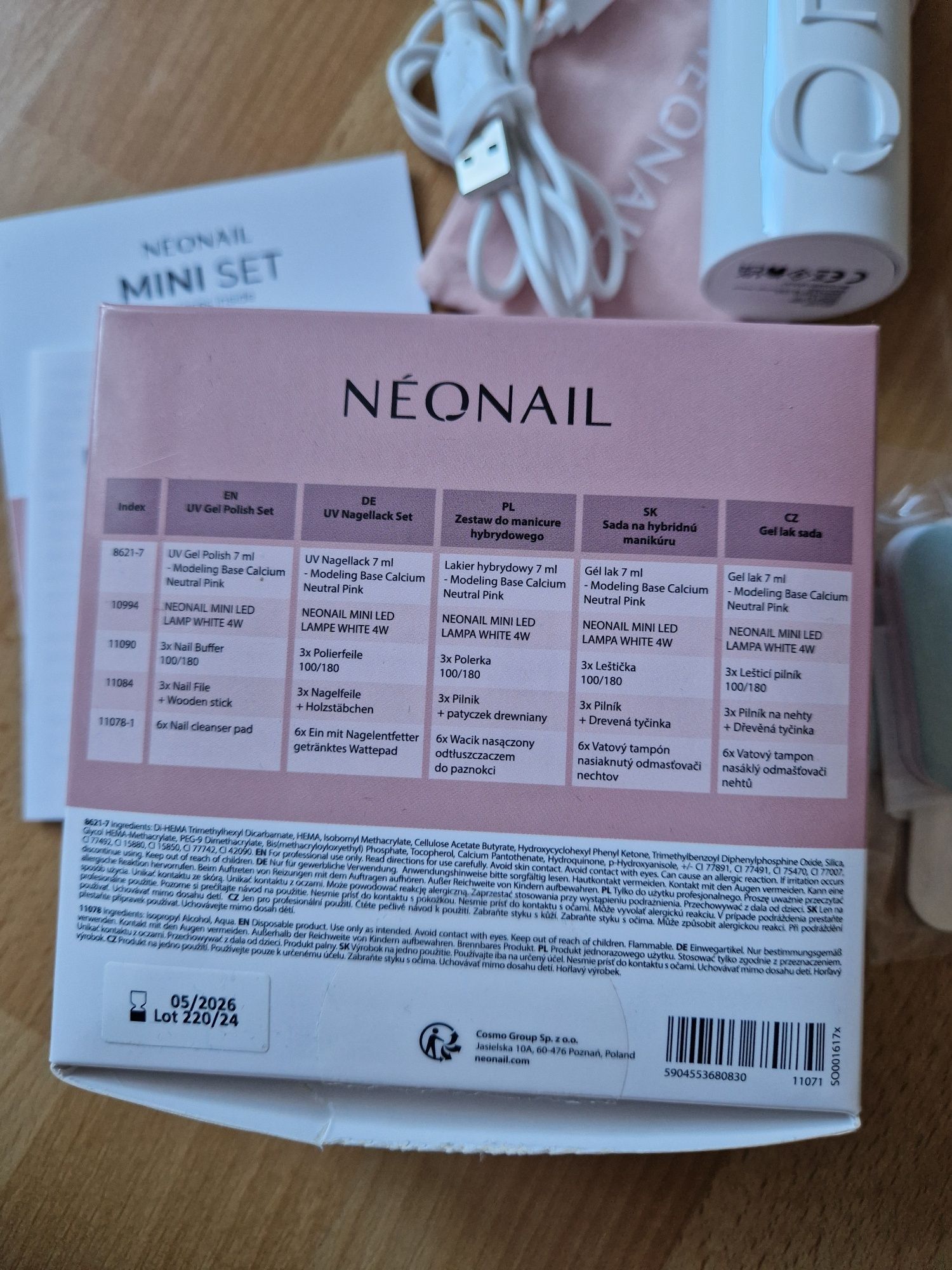 Neonail mini set zestaw do manicure hybrydowego