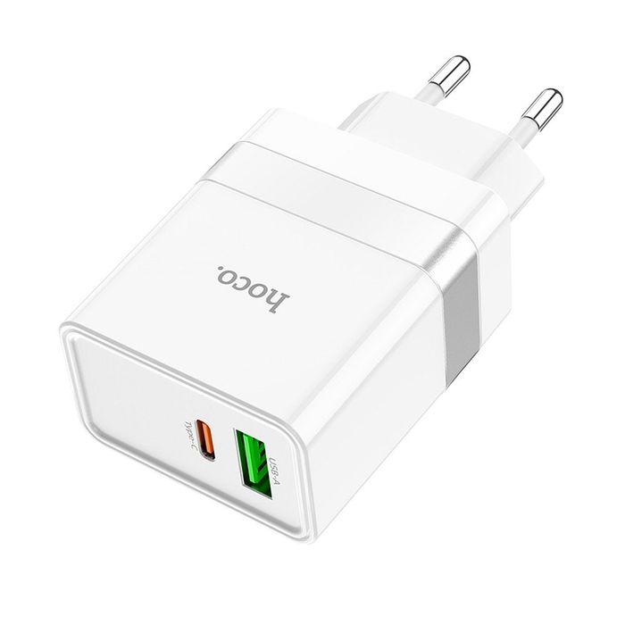 Ładowarka sieciowa do telefonu Hoco USB A + USB C QC3.0 PD 3A 30W N21