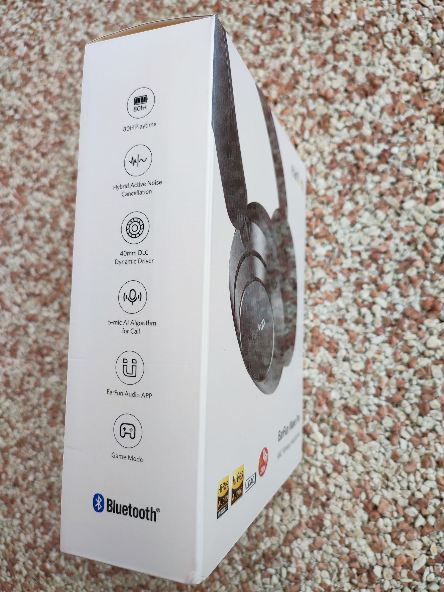 EarFun Wave Pro. Bezprzewodowe słuchawki Bluetooth, ANC. LDAC, AAC.