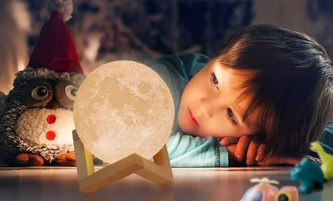 Світильник настільний 3D Moon Light Lamp Місяць Ночник Луна Лампа