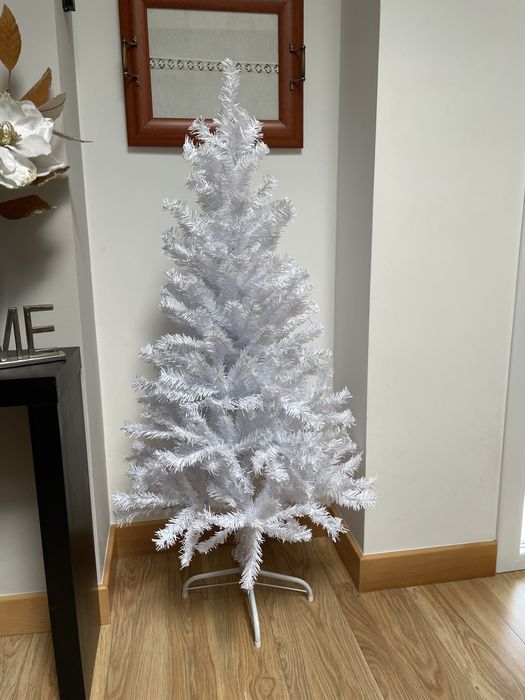 Árvore de natal artificial branca 120cm