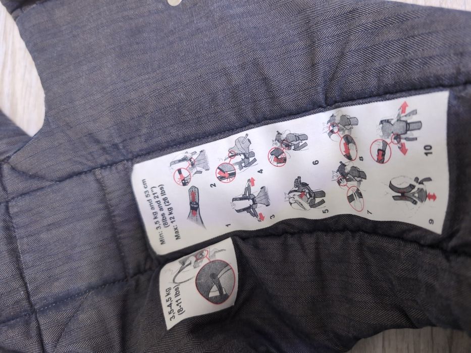 Кенгуру переноска babiBjorn 3.5 кг -12 кг ортопедична спинка