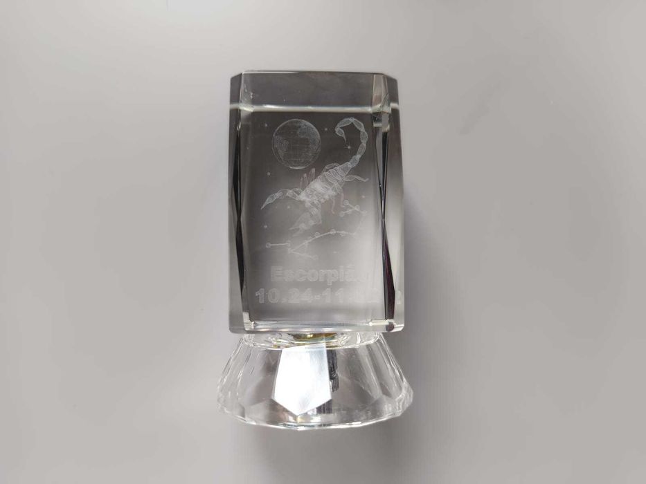 Escultura em Cristal 3D – Escorpião | Signo do Zodíaco