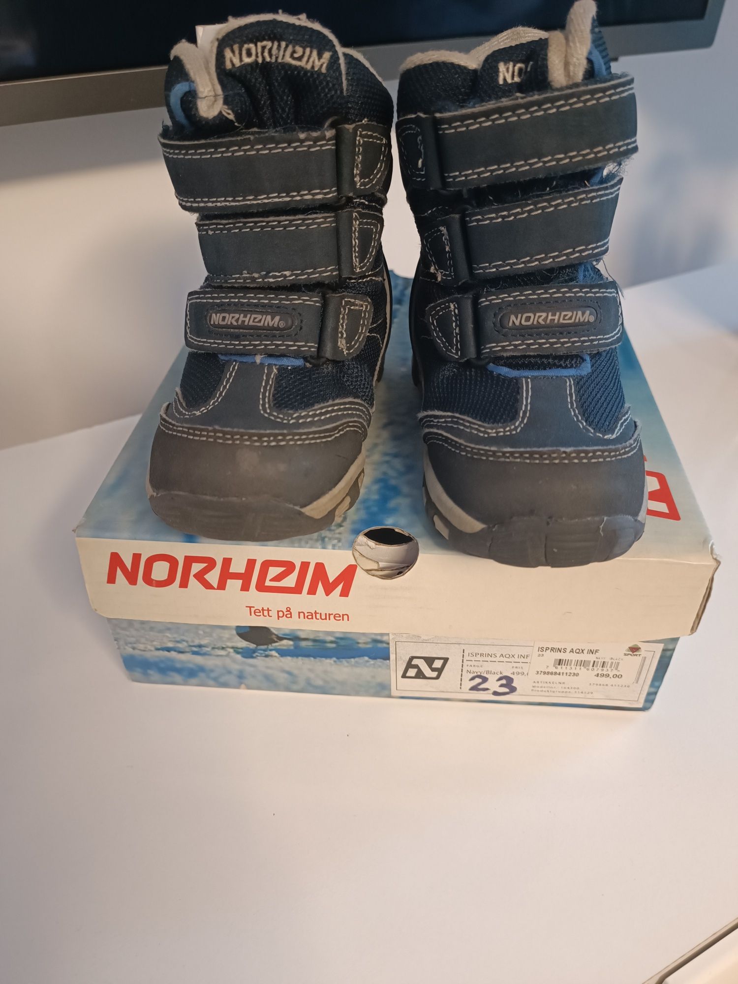 Norheim Rewelacyjne Buty Zimowe Chłopięce Nieprzemakalne BDB+ 23
