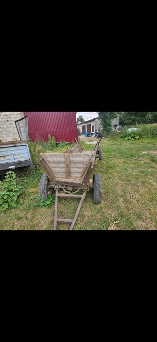 Wóz z dyszlem konny do ciągnika