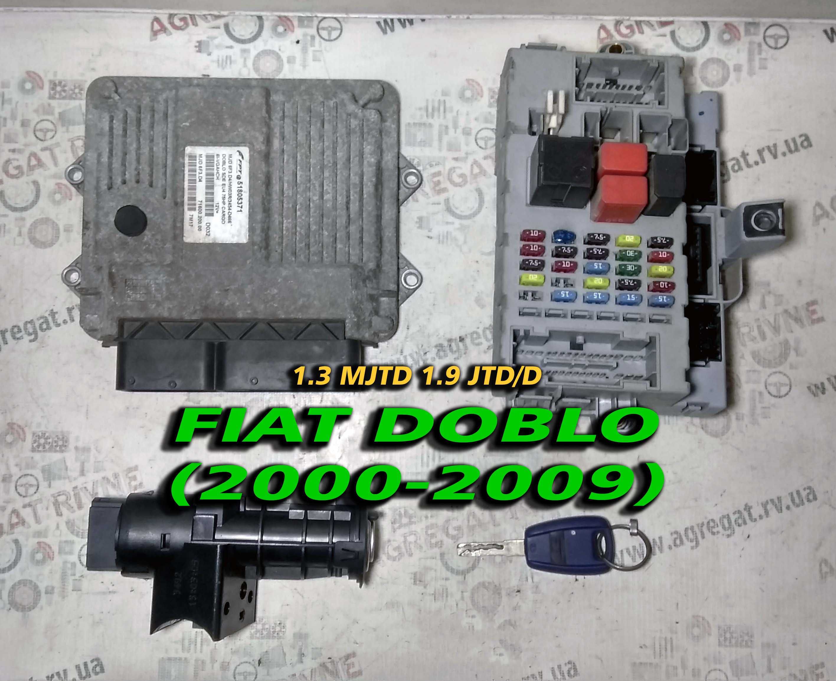 Комплект ЭБУ ЕБУ іммо Иммобилайзер Ключ 1,3 Mjtd 1.9 Fiat Doblo Добло