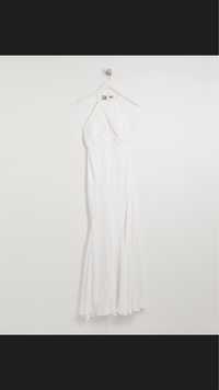 Biała długa sukienka ślubna-wieczorowa
