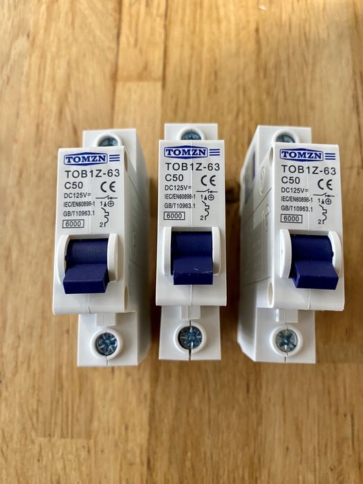 Автомат постійного струму 50A 50А DC 125V 1P TOMZN